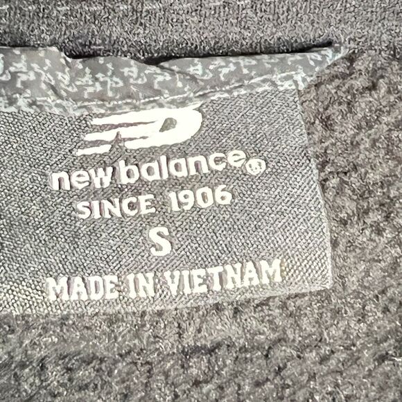 New Balance Fleece Jacket Size Small Black Grey Mock Collar Full Zip Barely Worn - Picture 12 of 13